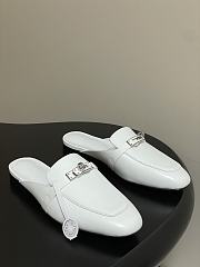Hermes White Oz Mule - 1