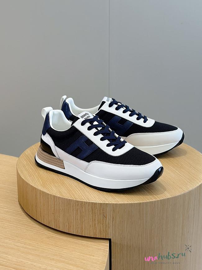 Hermes Bounce White Navy Sneaker - 1