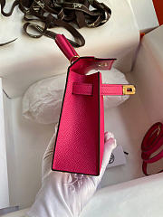 Hermes Mini Kelly Fuchsia Epsom Gold 19cm - 5