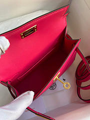 Hermes Mini Kelly Fuchsia Epsom Gold 19cm - 4