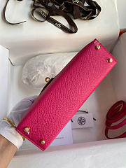 Hermes Mini Kelly Fuchsia Epsom Gold 19cm - 3