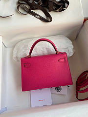 Hermes Mini Kelly Fuchsia Epsom Gold 19cm - 2