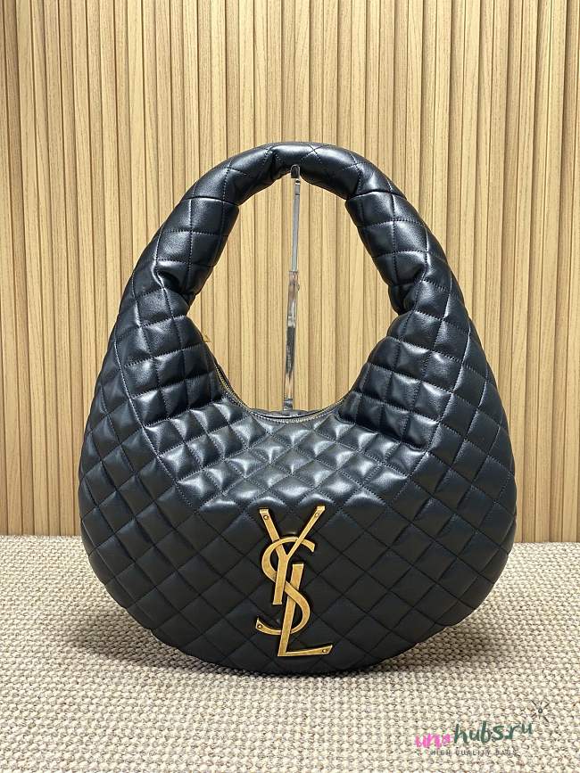 YSL ICare Hobo Quilted Nappa Black 47x35x8x15cm - 1