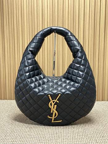 YSL ICare Hobo Quilted Nappa Black 47x35x8x15cm