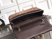 Chanel Flap Bag Brown Velvet 25cm - 5