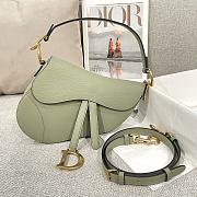 Dior Saddle With Strap Green Gold 25cm - 1