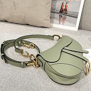 Dior Saddle With Strap Green Gold 25cm - 2