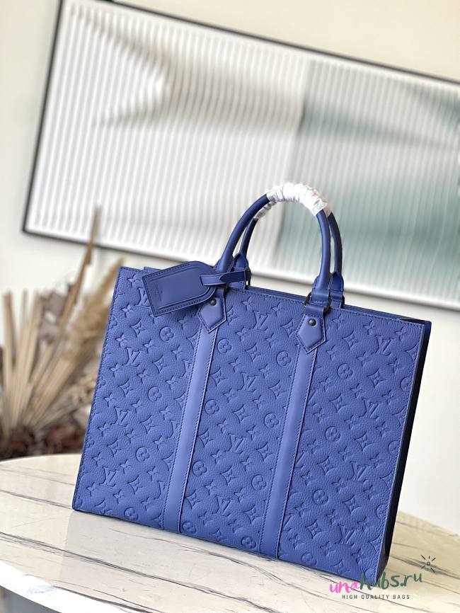Louis Vuitton LV Sac Plat 24H Blue 41x33x14cm - 1