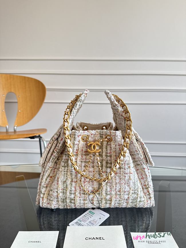 Chanel 25 Handbag Tweed 30x26x14cm - 1