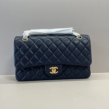 Chanel 1112 Navy Blue 25cm Lambskin Leather Flap Bag