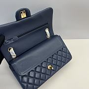 Chanel 1112 Navy Blue 25cm Lambskin Leather Flap Bag - 4