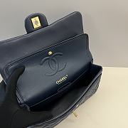 Chanel 1112 Navy Blue 25cm Lambskin Leather Flap Bag - 2