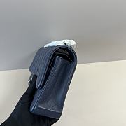 Chanel Flap Bag Navy Blue Silver Lambskin 25cm - 4
