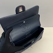 Chanel Flap Bag Navy Blue Silver Lambskin 25cm - 3