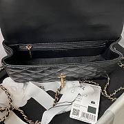 Chanel Top Handle Black Lambskin 20cm - 4