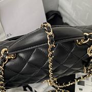 Chanel Top Handle Black Lambskin 20cm - 3