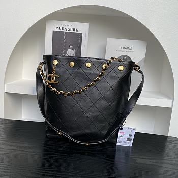 Chanel Bucket Bag Black 28x31x15cm