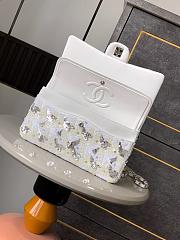 Chanel Flap Bag White Sequins 25cm - 2