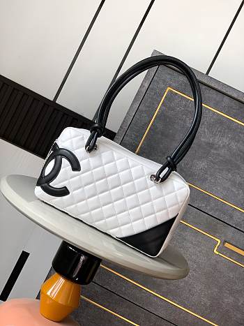Chanel Cambon Bag White 27x15x10cm