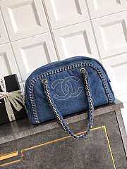 Chanel Denim Bowler Bag 33x20.5x15cm - 1