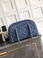 Chanel Denim Bowler Bag 33x20.5x15cm - 4