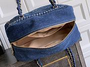 Chanel Denim Bowler Bag 33x20.5x15cm - 3