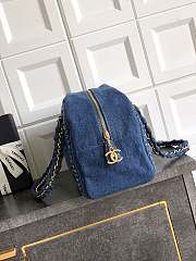 Chanel Denim Bowler Bag 33x20.5x15cm - 2