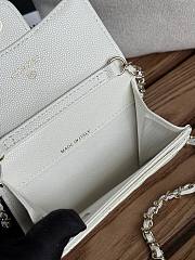 Chanel Wallet Chain White Caviar 11cm - 4