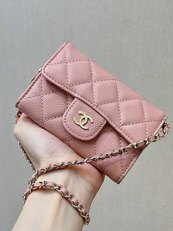 Chanel Wallet Pink Caviar 11cm