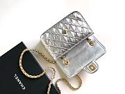 Chanel Flap Bag Silver Gold 19cm - 5