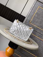 Chanel Flap Bag Silver Gold 19cm - 3