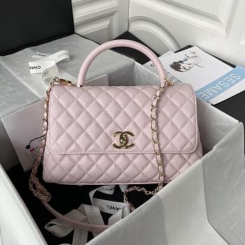 Chanel Large Coco Handle Light Pink 28cm