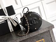Chanel Small Bucket Bag Lambskin Black 15.2x14x14cm - 5