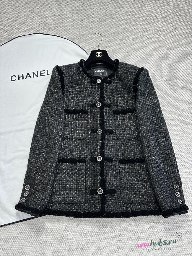 Chanel Black Tweed Jacket - 1