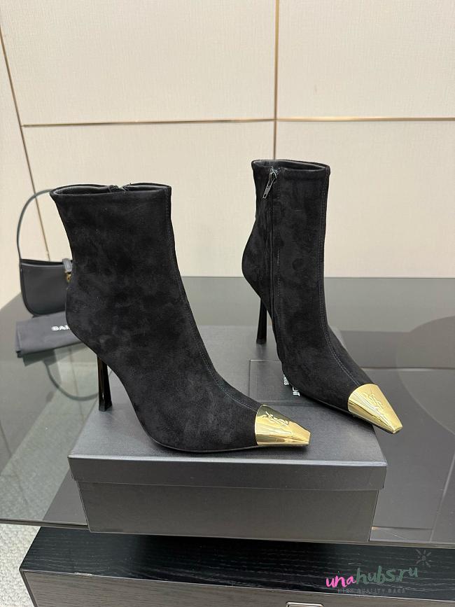 YSL Black Suede Boot 10cm - 1