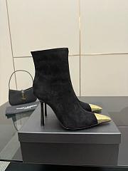 YSL Black Suede Boot 10cm - 4