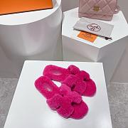 Hermes Fuchsia Slides - 1