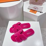Hermes Fuchsia Slides - 3