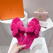 Hermes Fuchsia Slides - 4