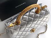 Chanel Coco Handle Silver Gold Lambskin 23cm - 4