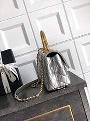 Chanel Coco Handle Silver Gold Lambskin 23cm - 2