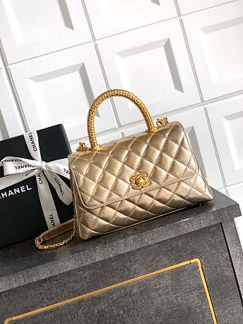 Chanel Coco Handle Gold Lambskin 23cm