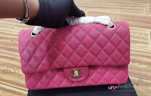 Chanel Medium Flap Bag Caviar Gold Pink 25cm - 1