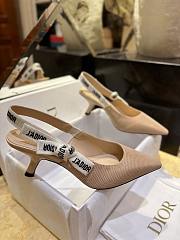 Dior J’adior Slingback Pump Beige Fabric 6.5cm - 3