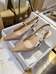 Dior J’adior Slingback Pump Beige Fabric 6.5cm - 2