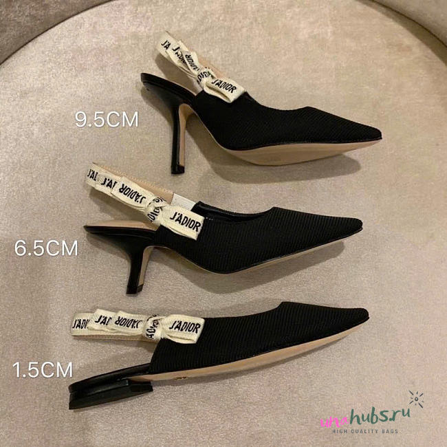 Dior J’adior Slingback Pump Black Fabric - 1