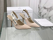Dior J’adior Slingback Pump Beige Fabric 9.5cm - 1