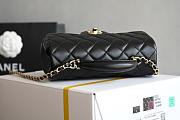 Chanel Top Handle Black Lambskin Bag 20cm - 2