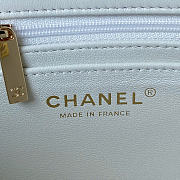 Chanel Top Handle White Lambskin Bag 20cm - 2