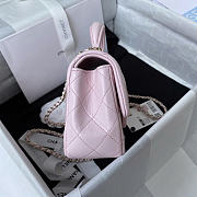 Chanel Top Handle Pink Lambskin Bag 20cm - 4